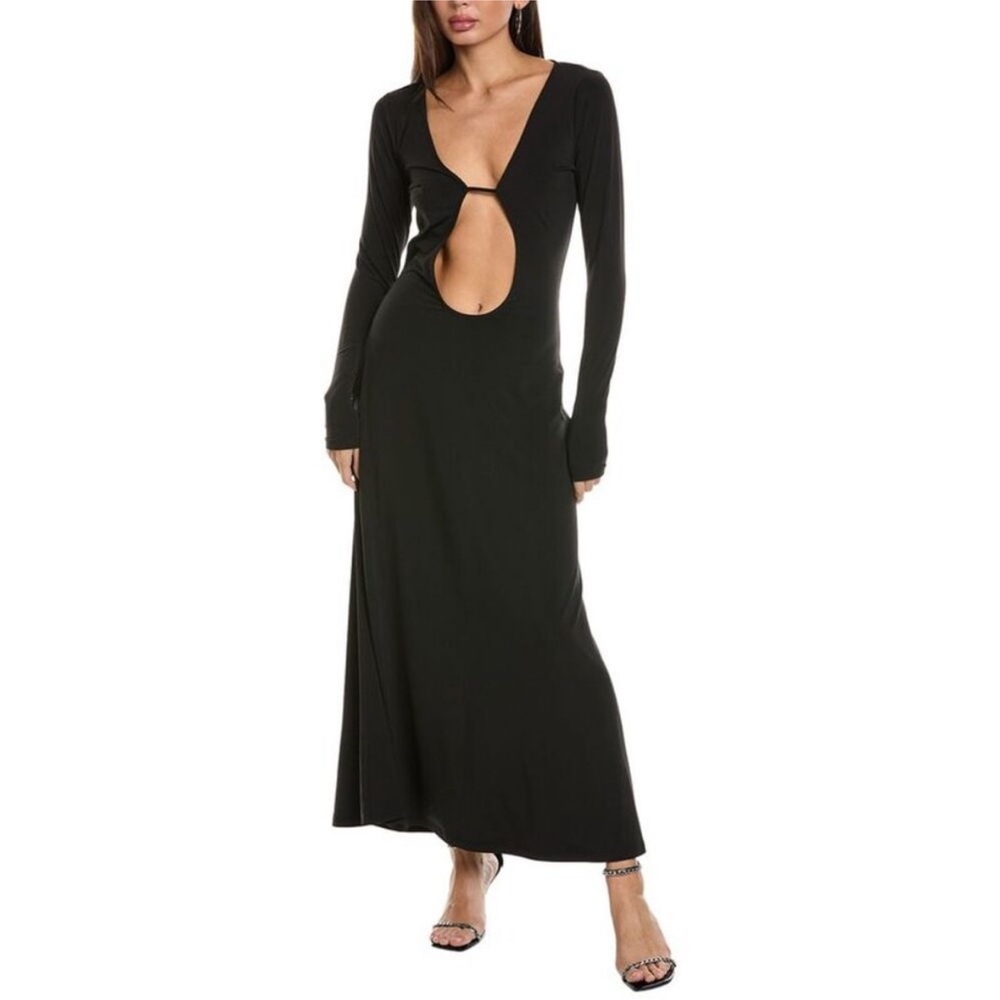 WeWoreWhat Black Long Sleeve Cut-Out Dress